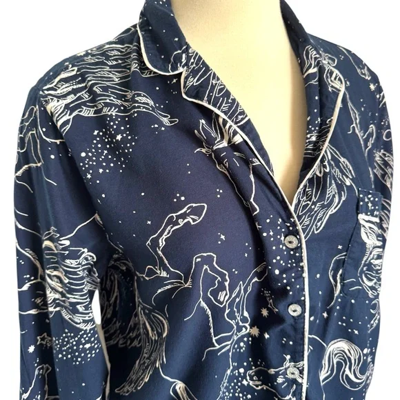 Victoria's Secret Blue and White Floral Pajama Set - Picture 2 of 7